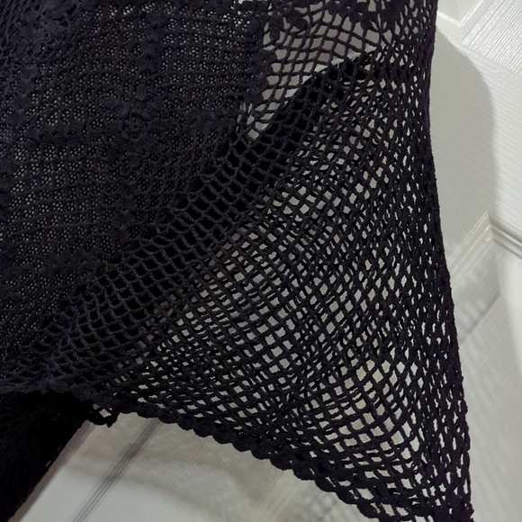 VINTAGE SASSY THAI CROCHET COVER-UP WITH UNDER LINER /TOP XL - Picture 2 of 5